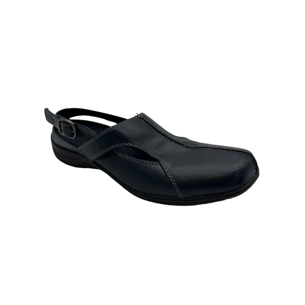 Easy Streets Women's Shoes Slingback Closed-Toe Footwear Leather Black Size 8M